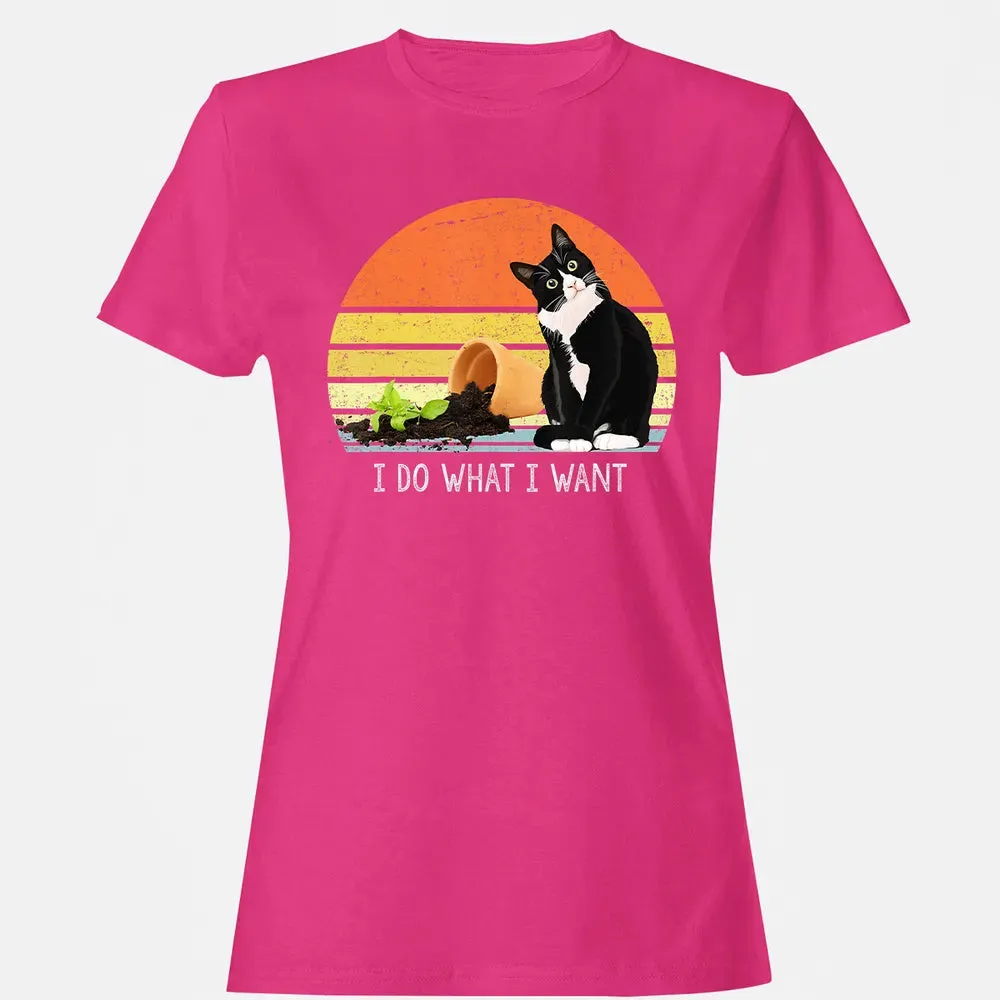 cat destroying plants funny cat plant lover Chonk Cat Women's T-shirt - 6