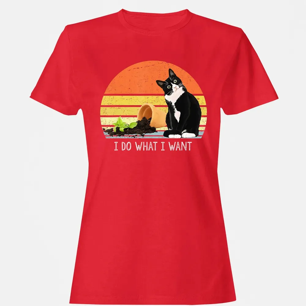 cat destroying plants funny cat plant lover Chonk Cat Women's T-shirt - 12