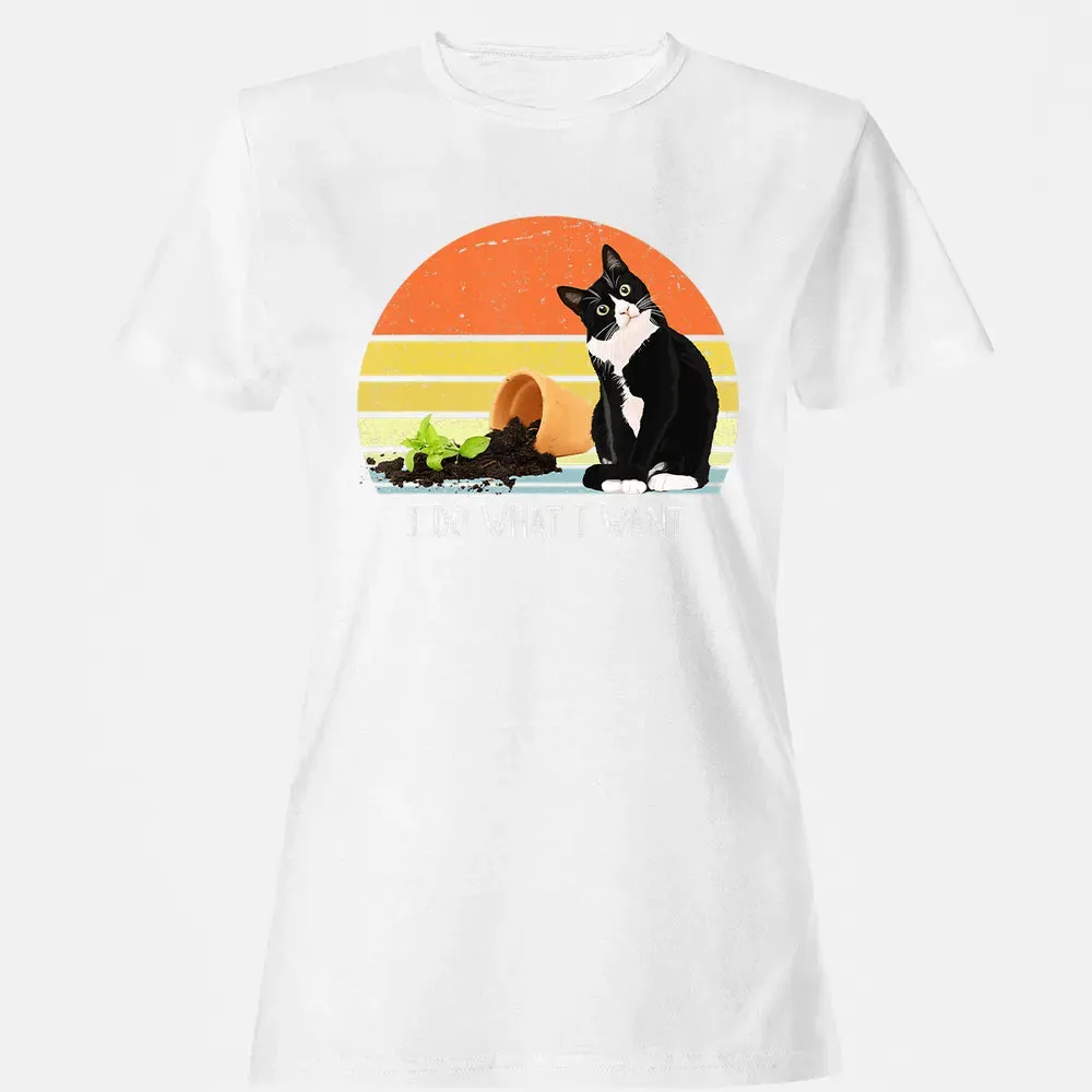 cat destroying plants funny cat plant lover Chonk Cat Women's T-shirt - 15