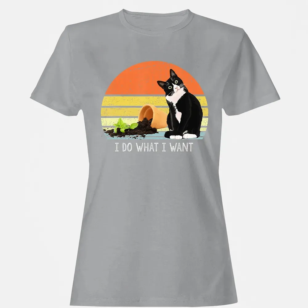 cat destroying plants funny cat plant lover Chonk Cat Women's T-shirt - 14