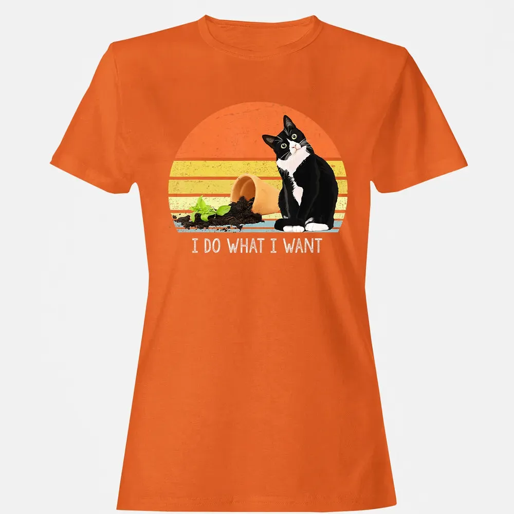 cat destroying plants funny cat plant lover Chonk Cat Women's T-shirt - 10
