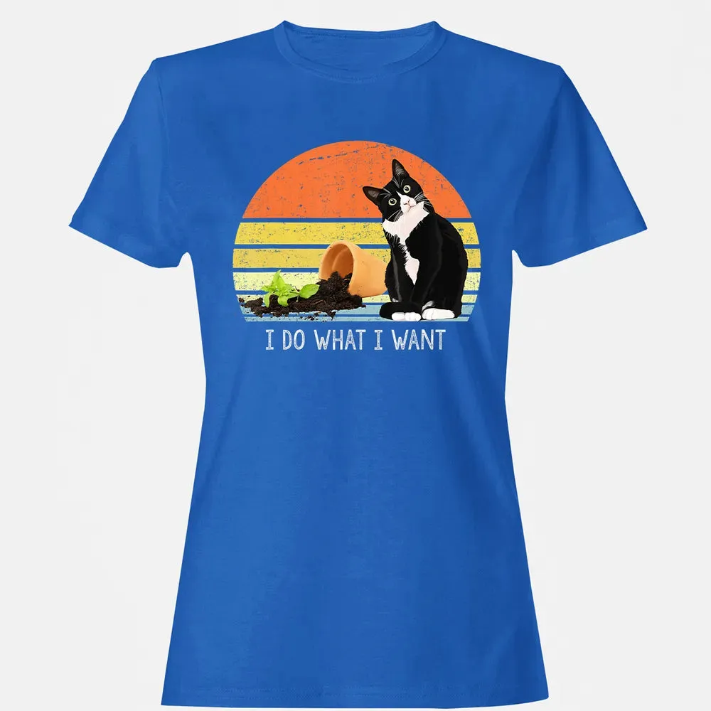 cat destroying plants funny cat plant lover Chonk Cat Women's T-shirt - 13