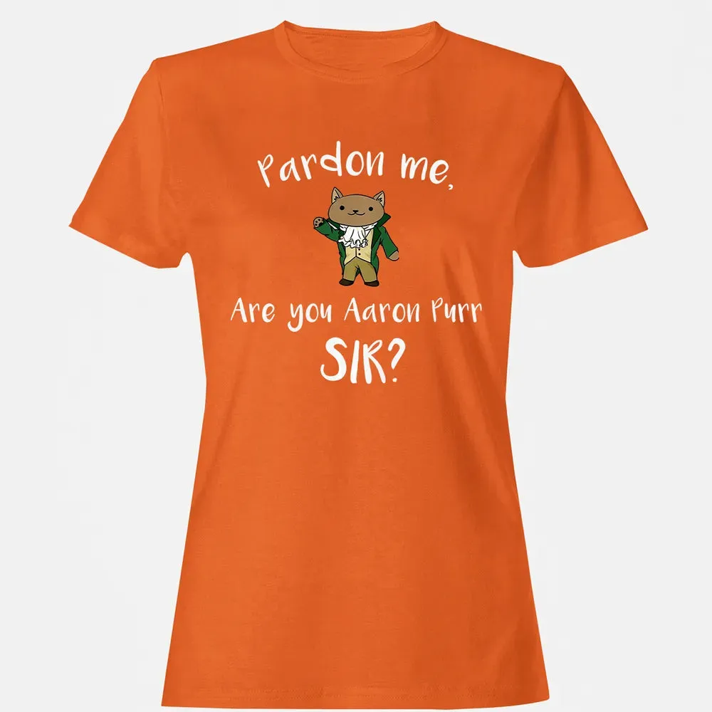Are you Aaron Purr Sir Funny Cat Hoodie Hooded Sweat Women's T-shirt - 11