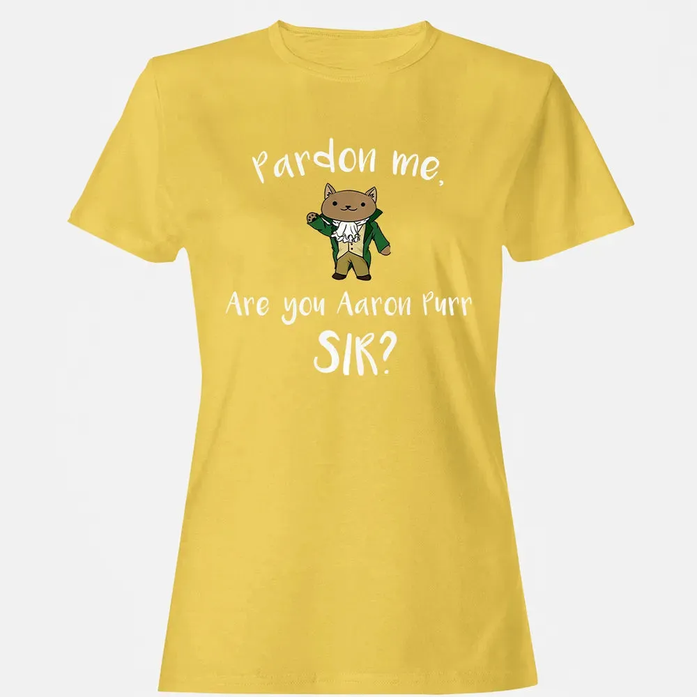 Are you Aaron Purr Sir Funny Cat Hoodie Hooded Sweat Women's T-shirt - 4