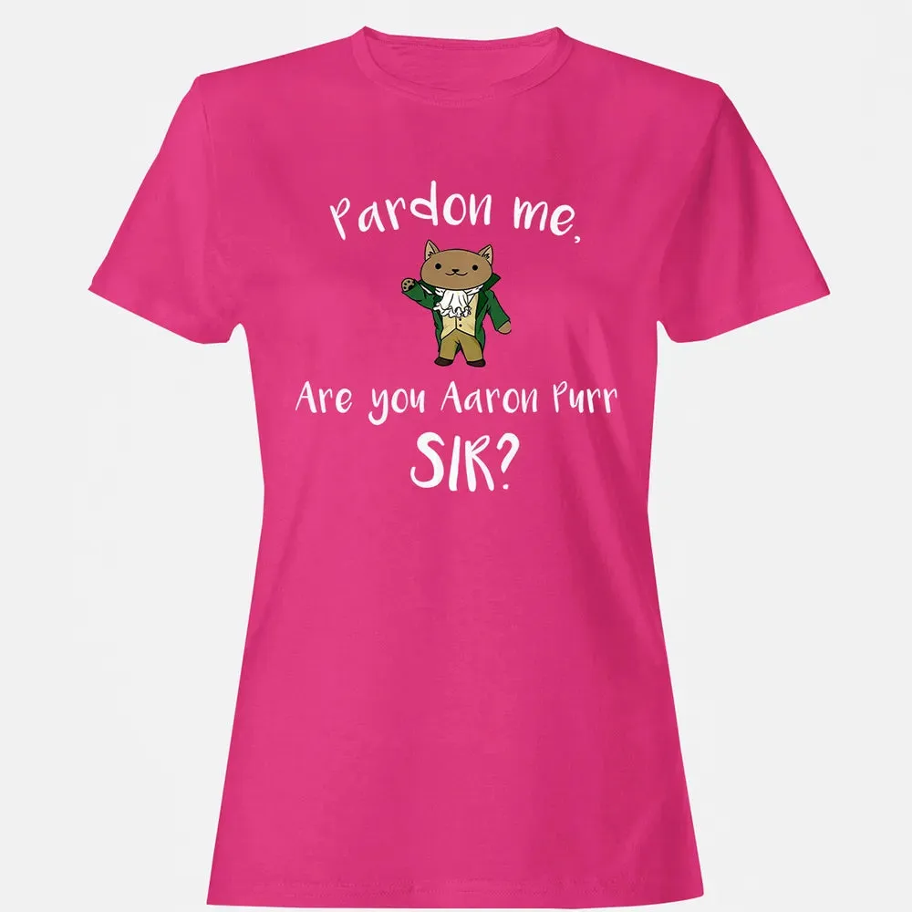 Are you Aaron Purr Sir Funny Cat Hoodie Hooded Sweat Women's T-shirt - 6