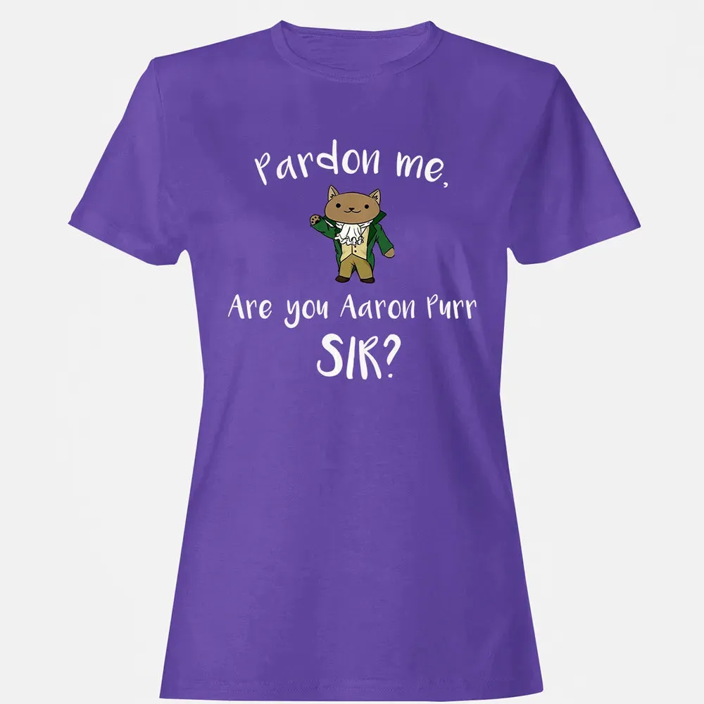 Are you Aaron Purr Sir Funny Cat Hoodie Hooded Sweat Women's T-shirt - 12