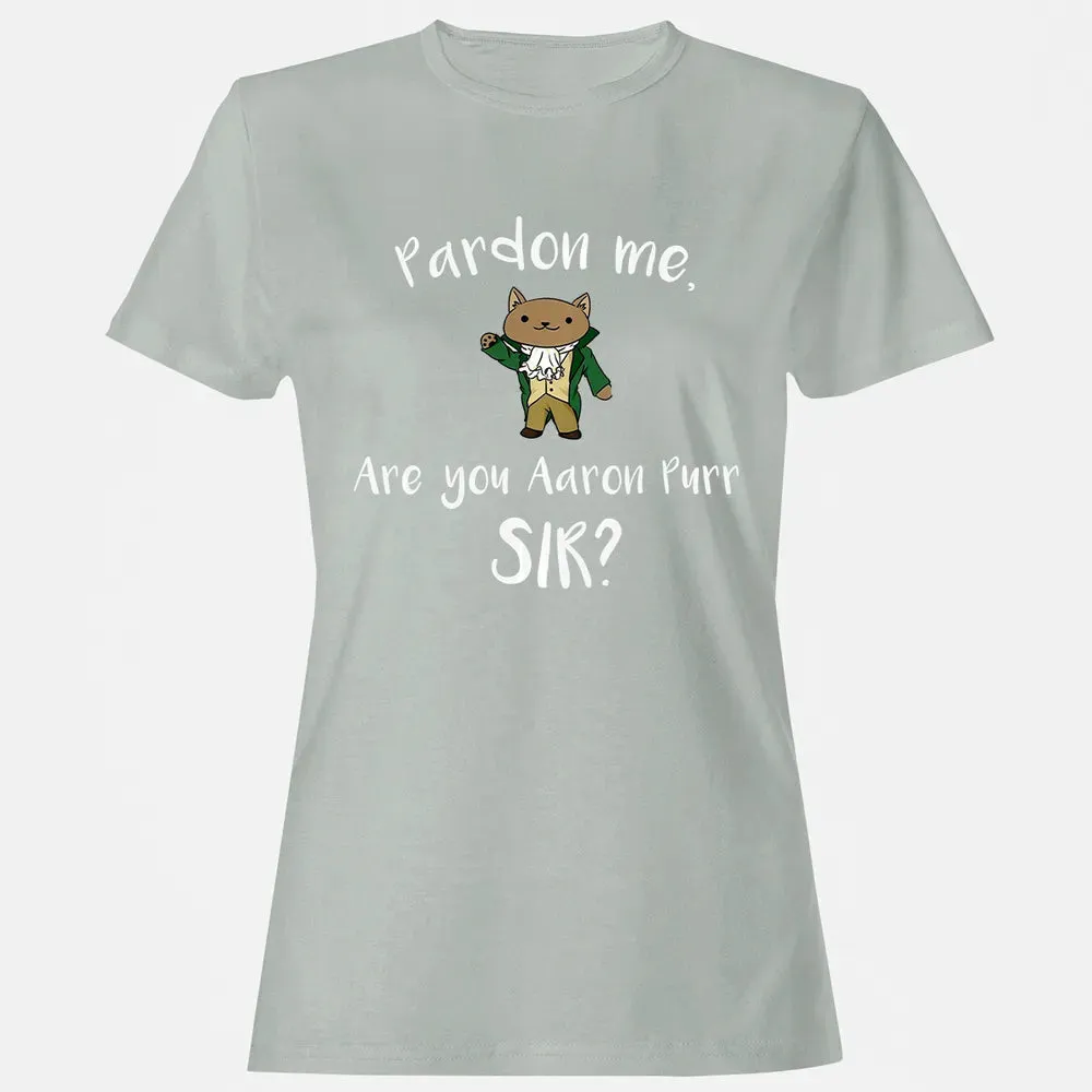 Are you Aaron Purr Sir Funny Cat Hoodie Hooded Sweat Women's T-shirt - 2
