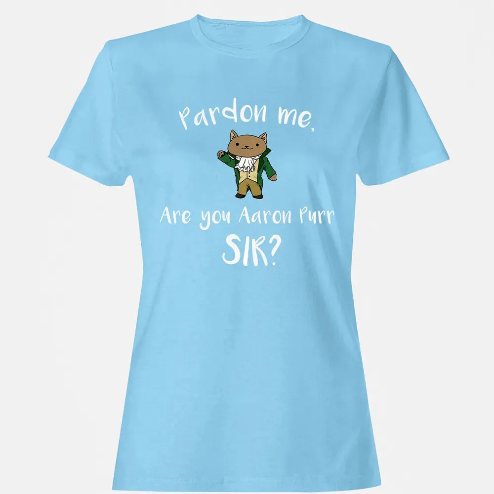 Are you Aaron Purr Sir Funny Cat Hoodie Hooded Sweat Women's T-shirt - 8