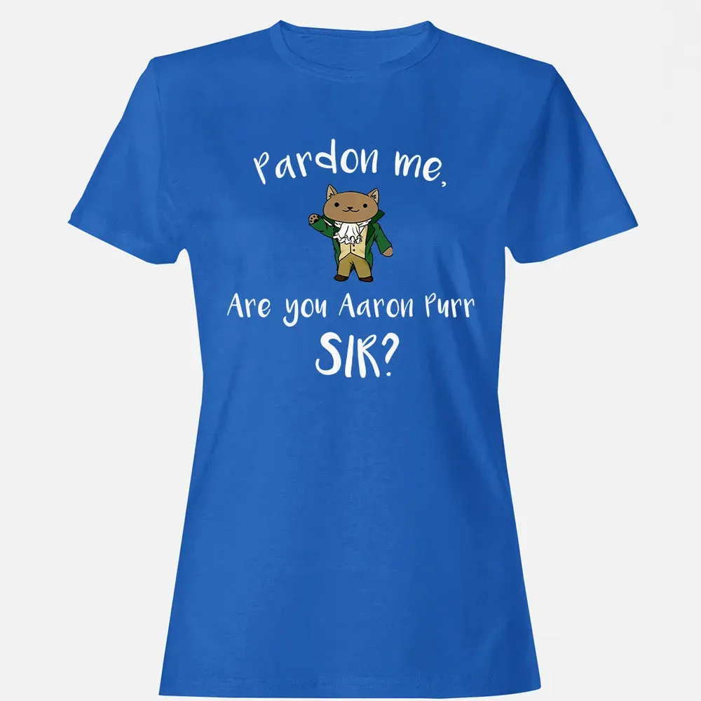 Are you Aaron Purr Sir Funny Cat Hoodie Hooded Sweat Women's T-shirt - 14