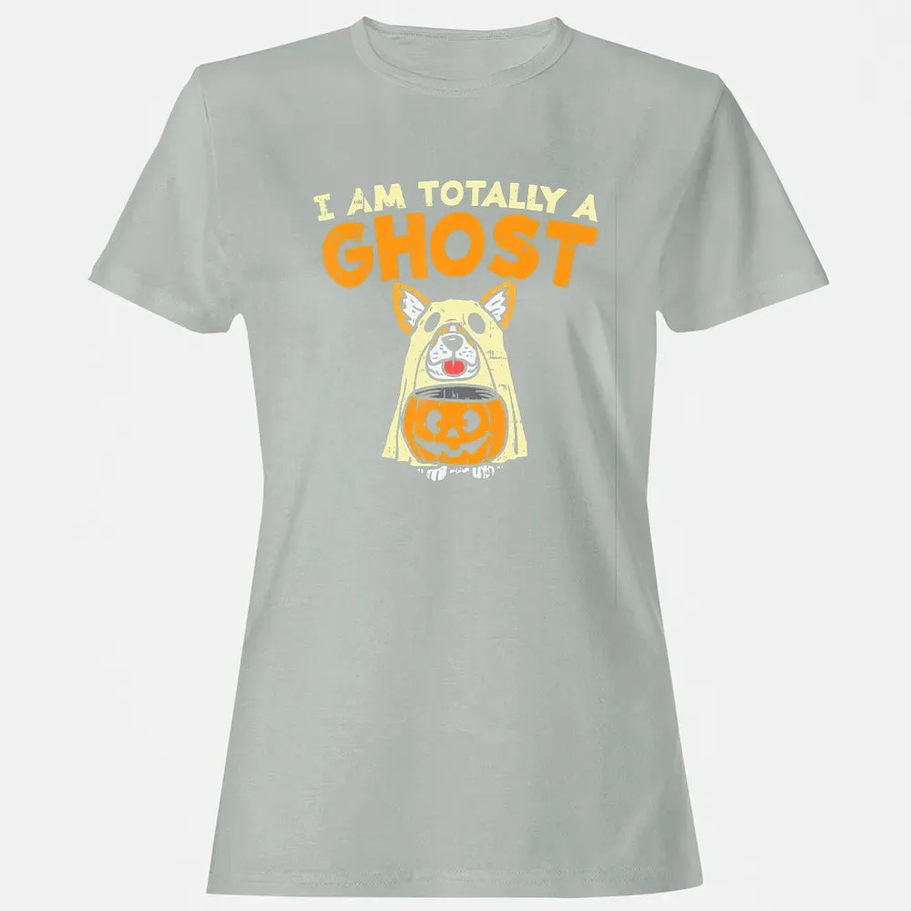Welsh Corgi Totally Ghost Funny Halloween Costume Dog Owner Women's T-shirt - 2