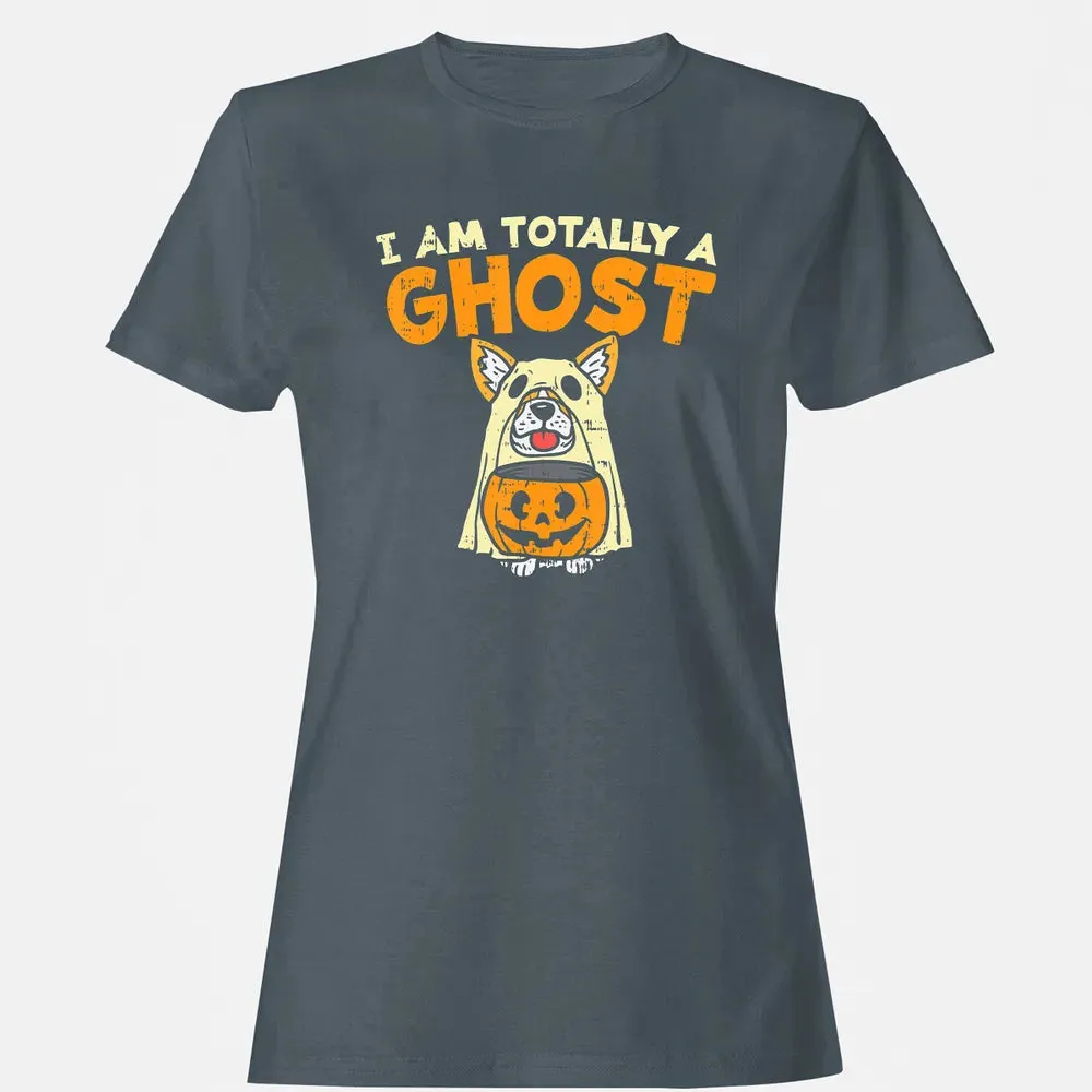 Welsh Corgi Totally Ghost Funny Halloween Costume Dog Owner Women's T-shirt - 3