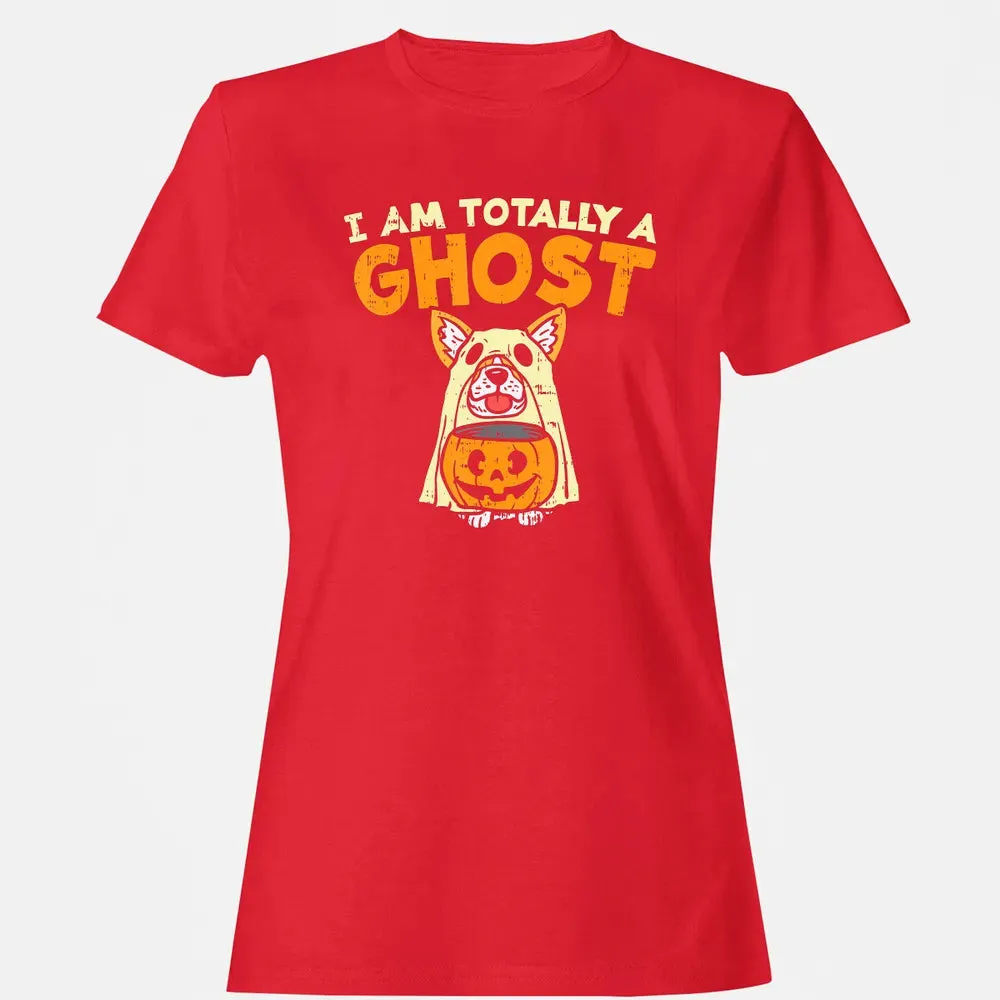 Welsh Corgi Totally Ghost Funny Halloween Costume Dog Owner Women's T-shirt - 13
