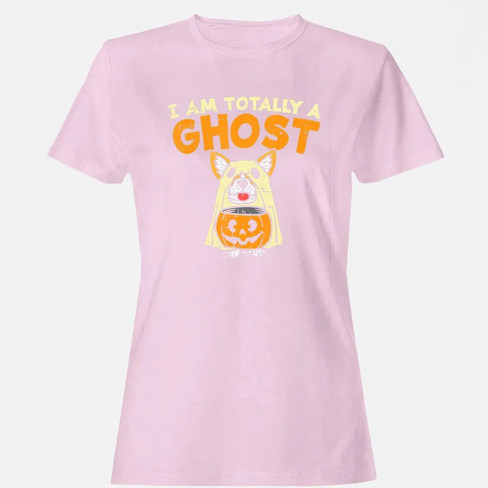 Welsh Corgi Totally Ghost Funny Halloween Costume Dog Owner Women's T-shirt - 9