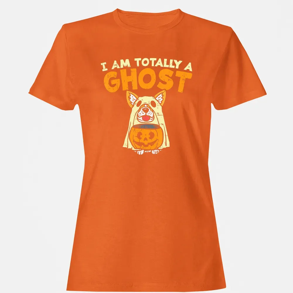Welsh Corgi Totally Ghost Funny Halloween Costume Dog Owner Women's T-shirt - 11