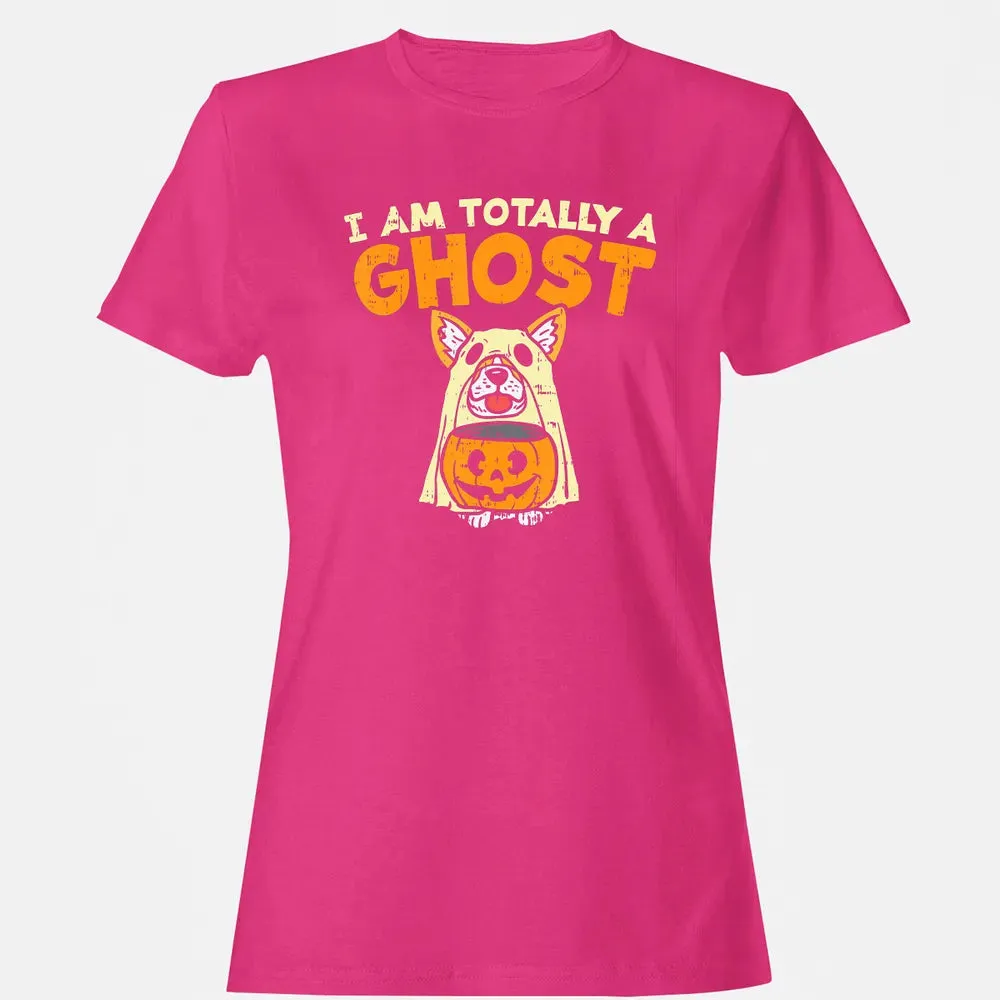 Welsh Corgi Totally Ghost Funny Halloween Costume Dog Owner Women's T-shirt - 6