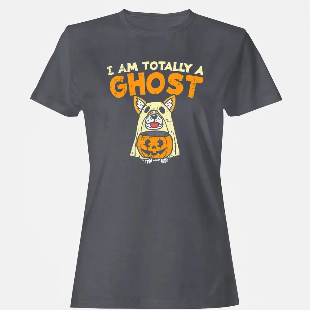 Welsh Corgi Totally Ghost Funny Halloween Costume Dog Owner Women's T-shirt - 5
