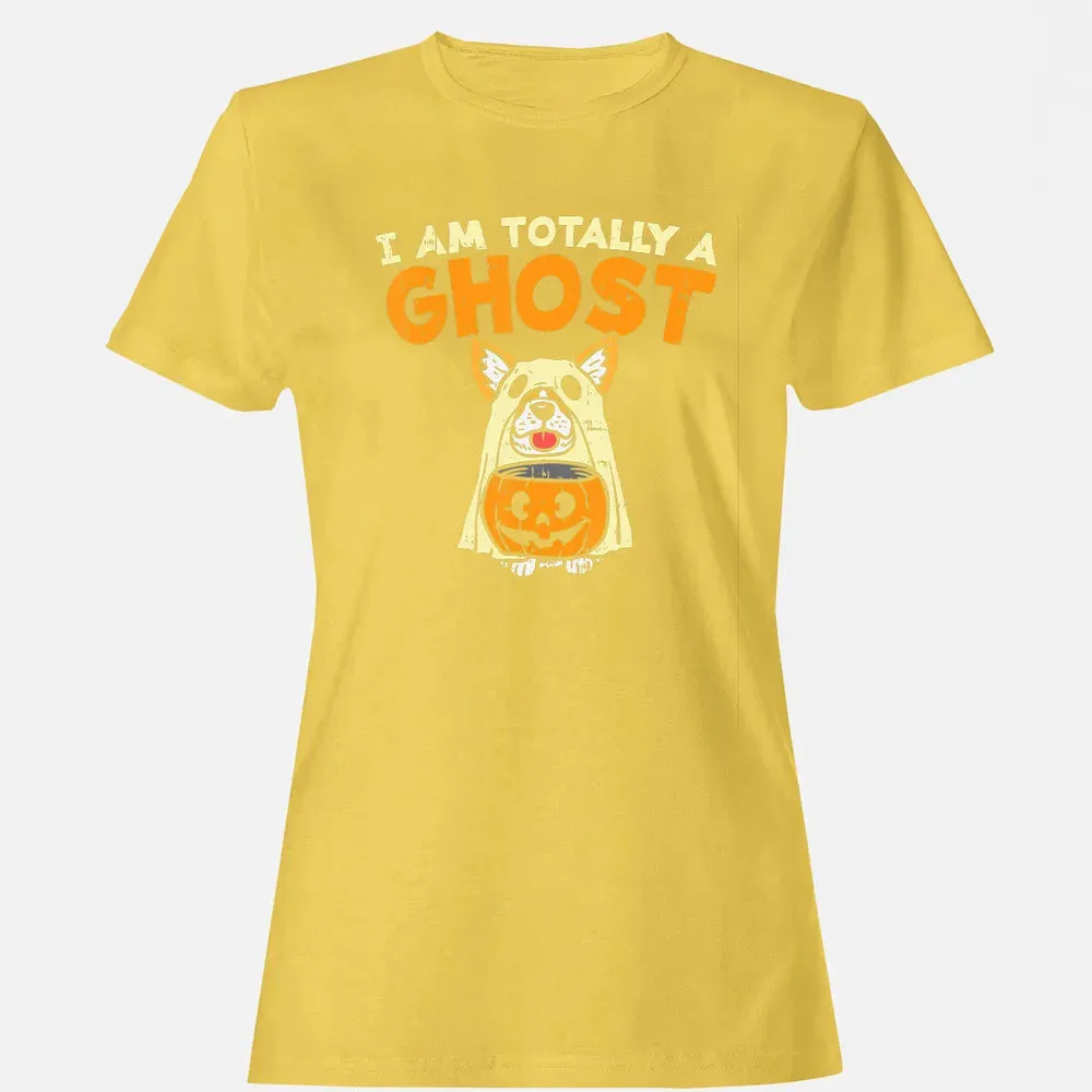 Welsh Corgi Totally Ghost Funny Halloween Costume Dog Owner Women's T-shirt - 4