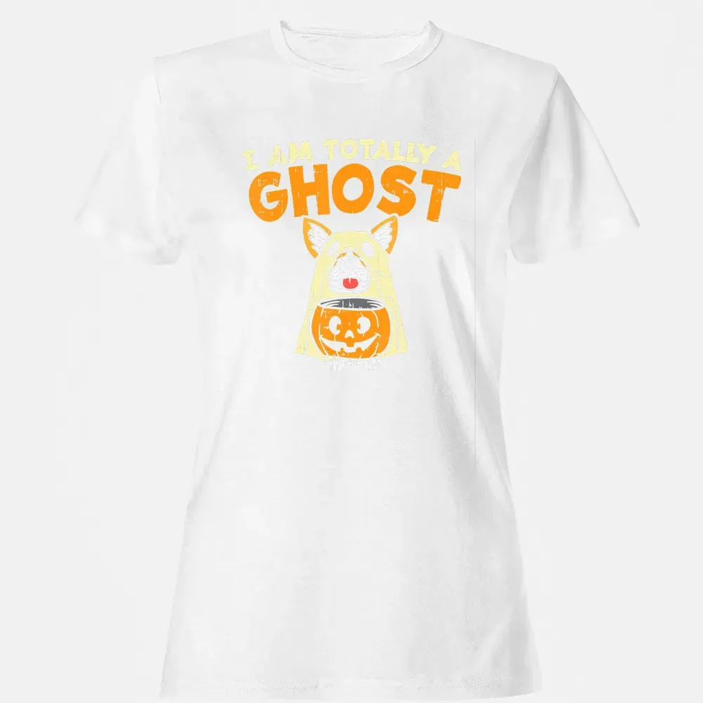 Welsh Corgi Totally Ghost Funny Halloween Costume Dog Owner Women's T-shirt - 16