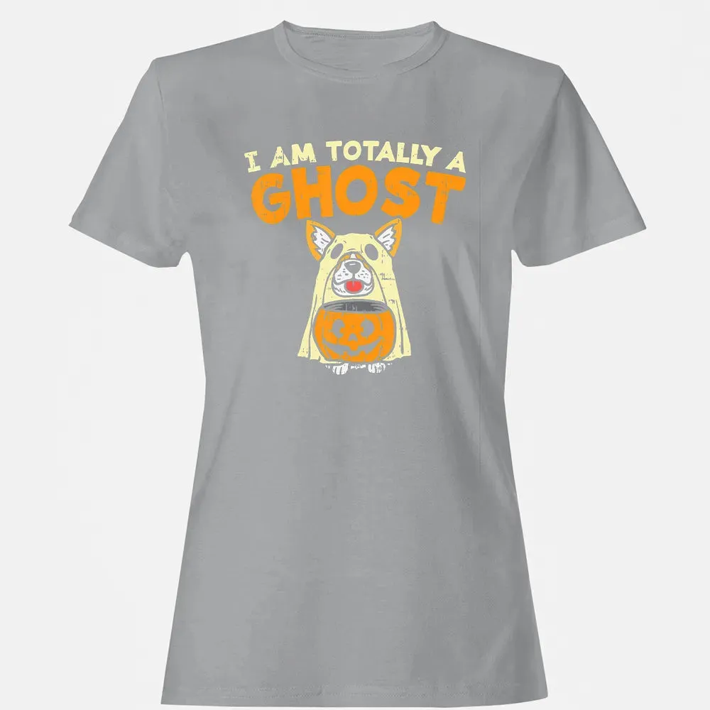 Welsh Corgi Totally Ghost Funny Halloween Costume Dog Owner Women's T-shirt - 15