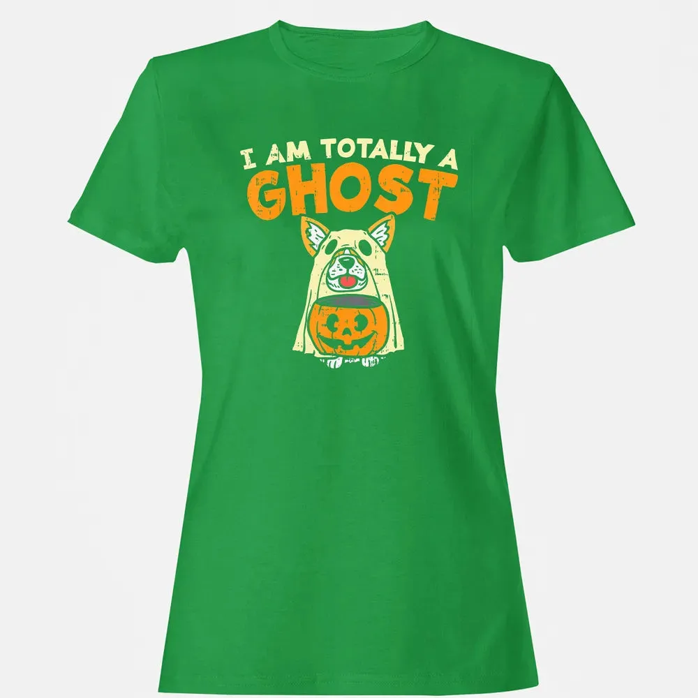 Welsh Corgi Totally Ghost Funny Halloween Costume Dog Owner Women's T-shirt - 7