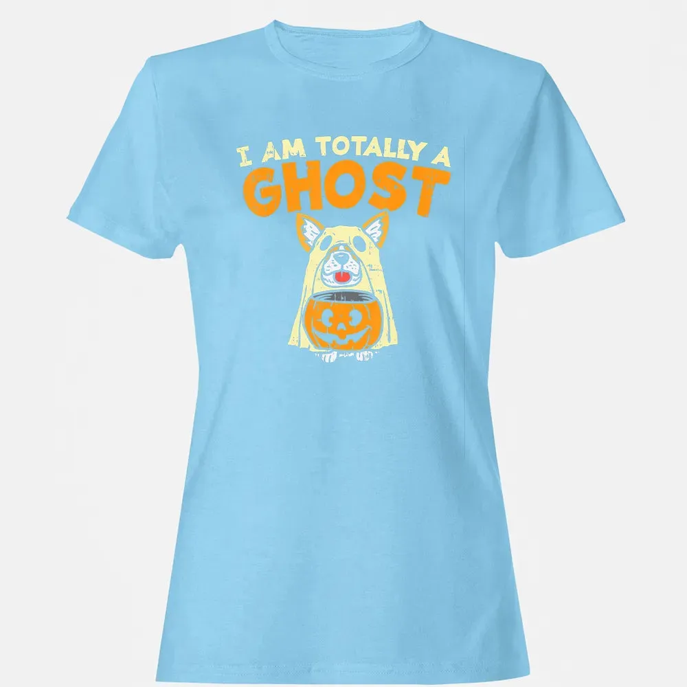 Welsh Corgi Totally Ghost Funny Halloween Costume Dog Owner Women's T-shirt - 8
