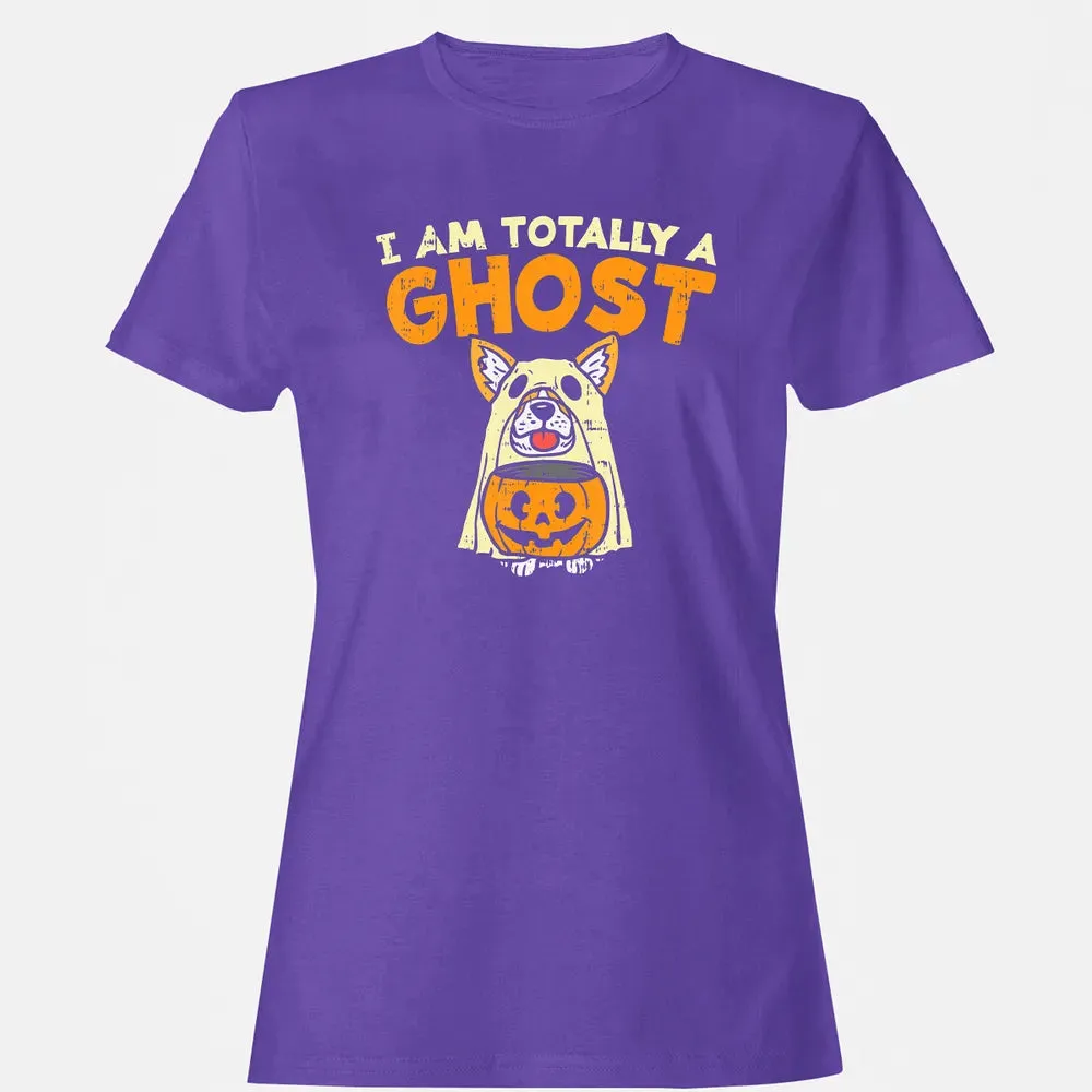 Welsh Corgi Totally Ghost Funny Halloween Costume Dog Owner Women's T-shirt - 12