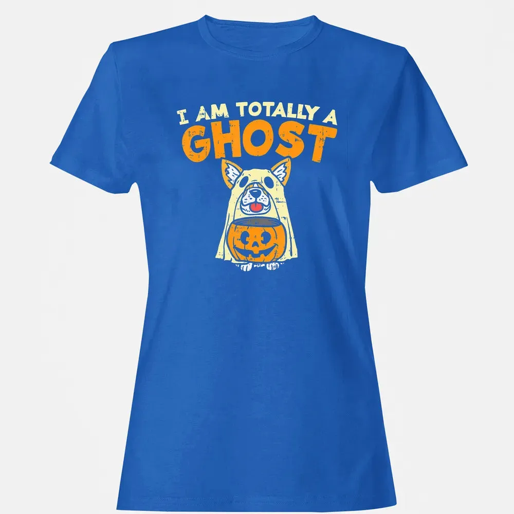 Welsh Corgi Totally Ghost Funny Halloween Costume Dog Owner Women's T-shirt - 14