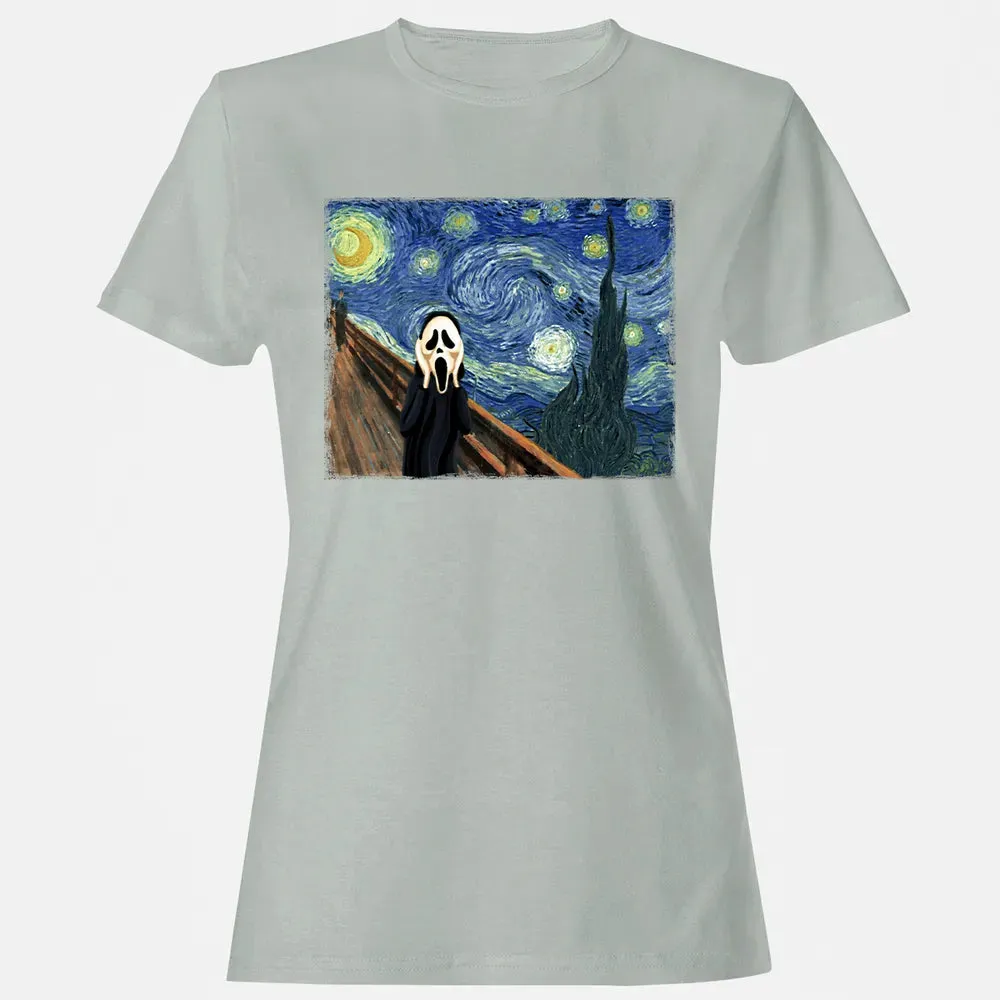 Starry Night Scream Women's T-shirt - 2