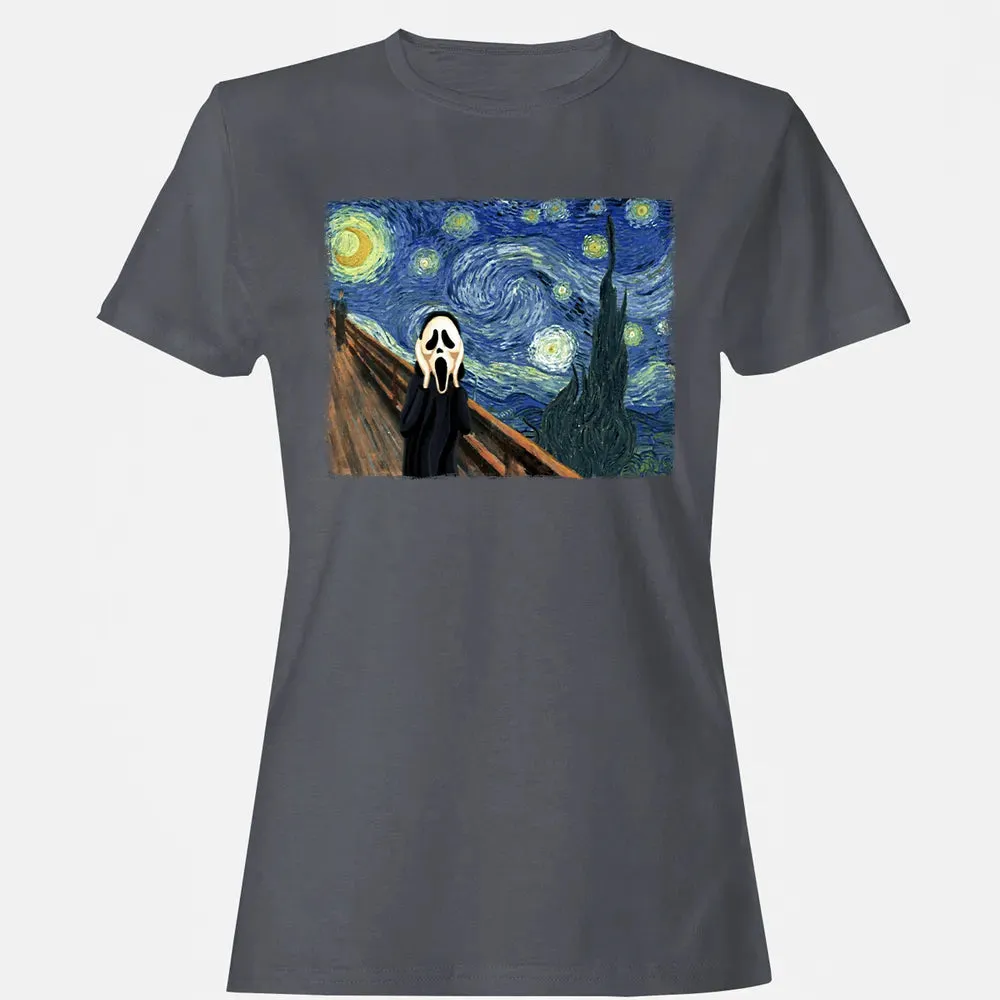 Starry Night Scream Women's T-shirt - 5