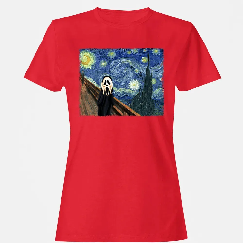 Starry Night Scream Women's T-shirt - 13