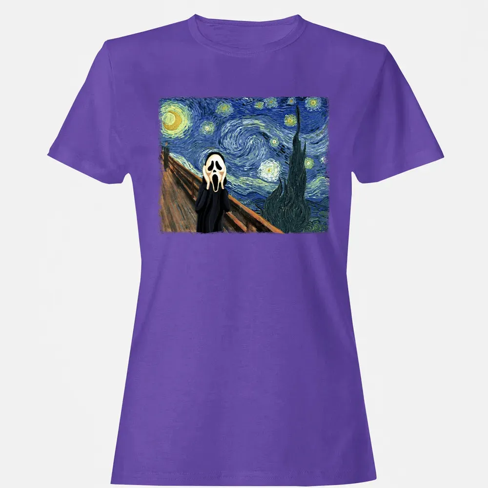 Starry Night Scream Women's T-shirt - 12