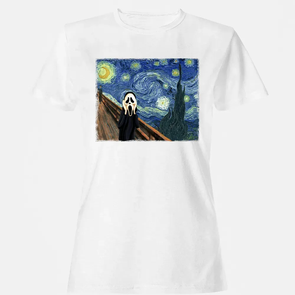 Starry Night Scream Women's T-shirt - 16