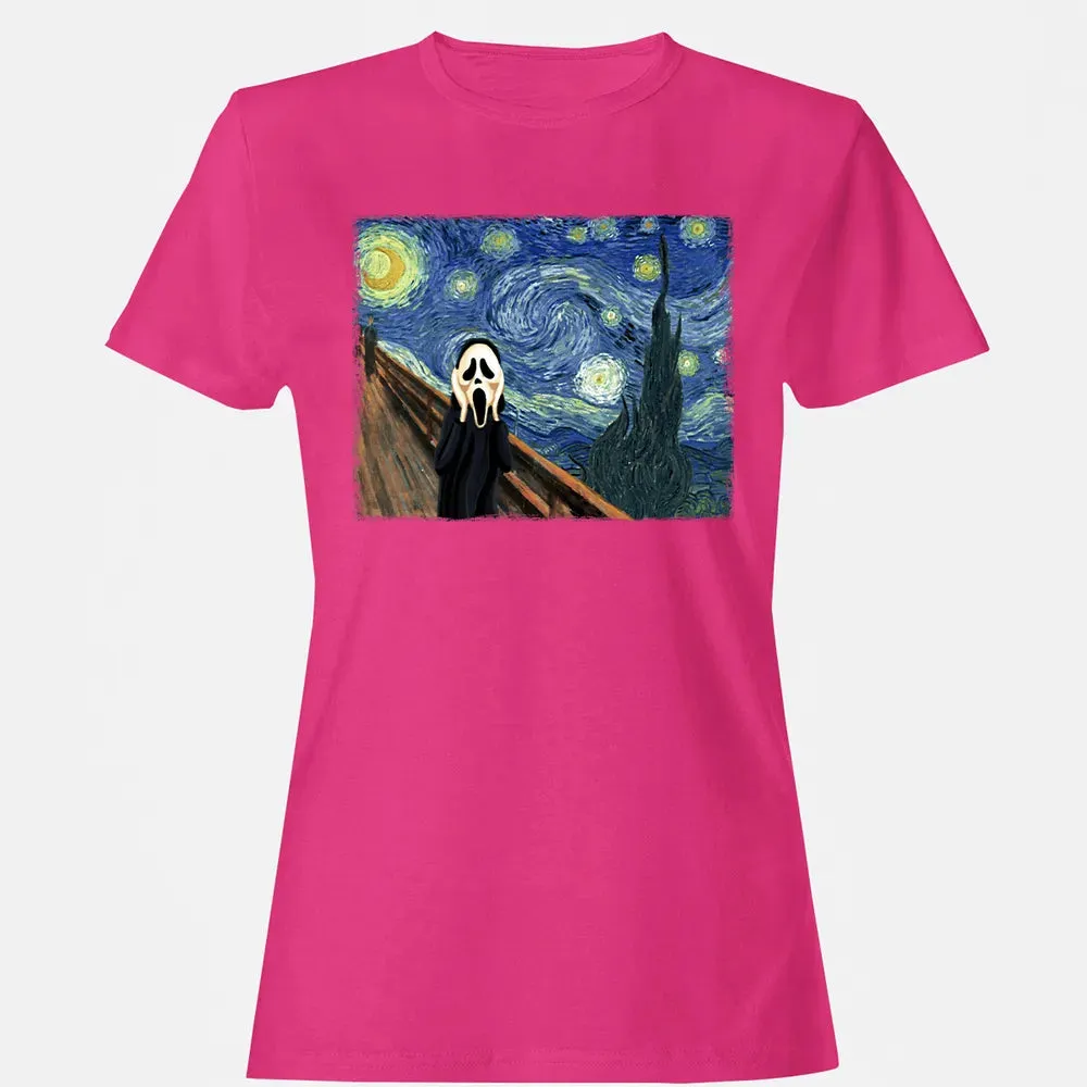 Starry Night Scream Women's T-shirt - 6