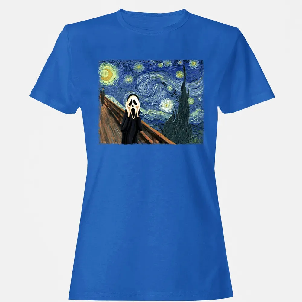 Starry Night Scream Women's T-shirt - 14