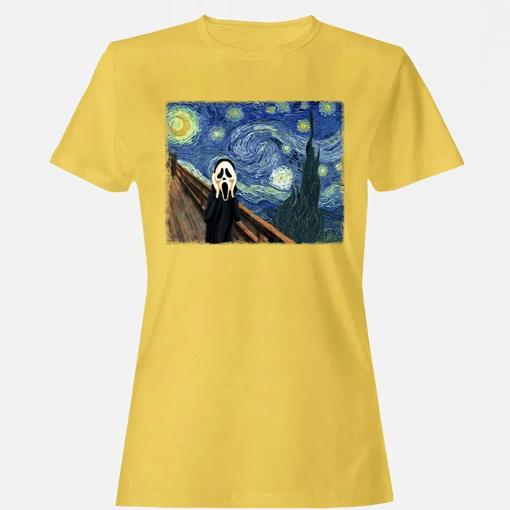 Starry Night Scream Women's T-shirt - 4