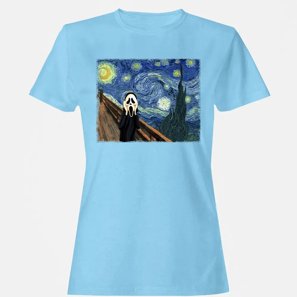 Starry Night Scream Women's T-shirt - 8