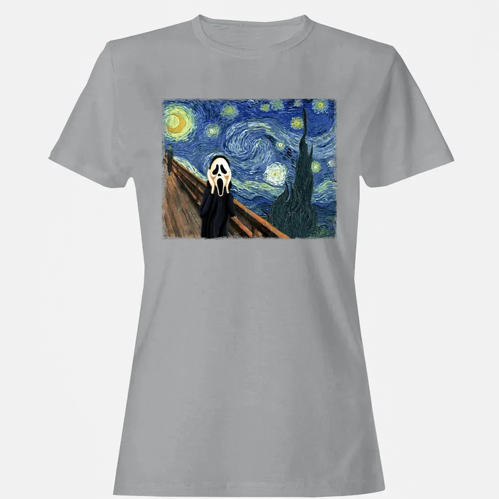 Starry Night Scream Women's T-shirt - 15
