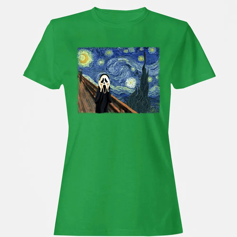 Starry Night Scream Women's T-shirt - 7