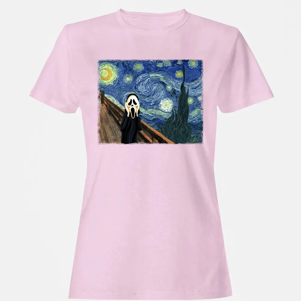 Starry Night Scream Women's T-shirt - 9