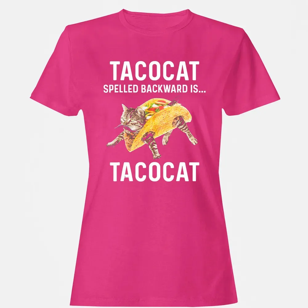 Tacocat Spelled Backward Is Tacocat   Love Cat And Taco Women's T-shirt - 6