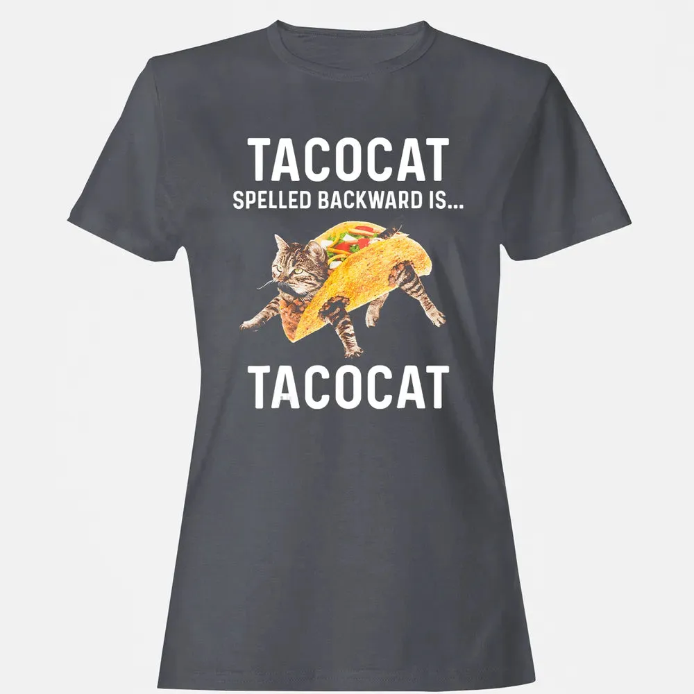 Tacocat Spelled Backward Is Tacocat   Love Cat And Taco Women's T-shirt - 5