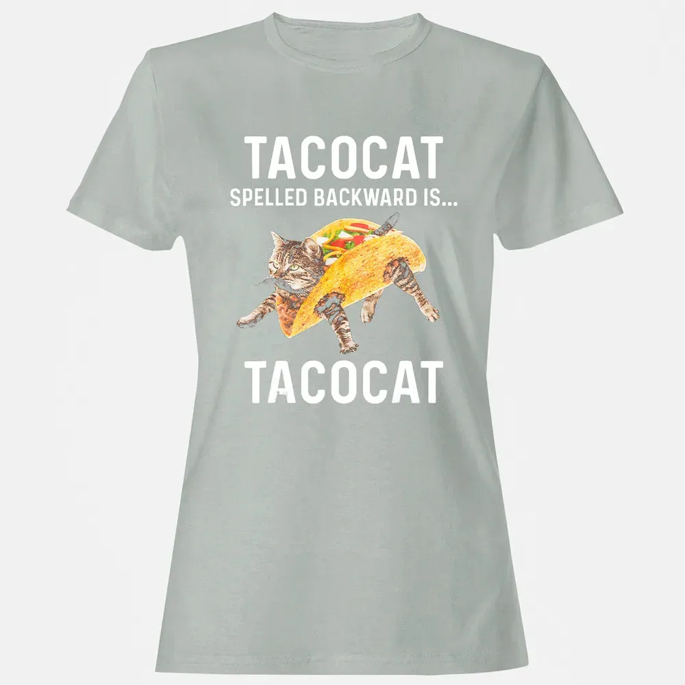 Tacocat Spelled Backward Is Tacocat   Love Cat And Taco Women's T-shirt - 2