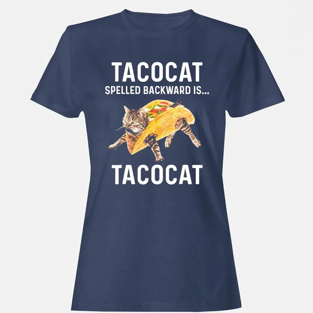 Tacocat Spelled Backward Is Tacocat   Love Cat And Taco Women's T-shirt - 10