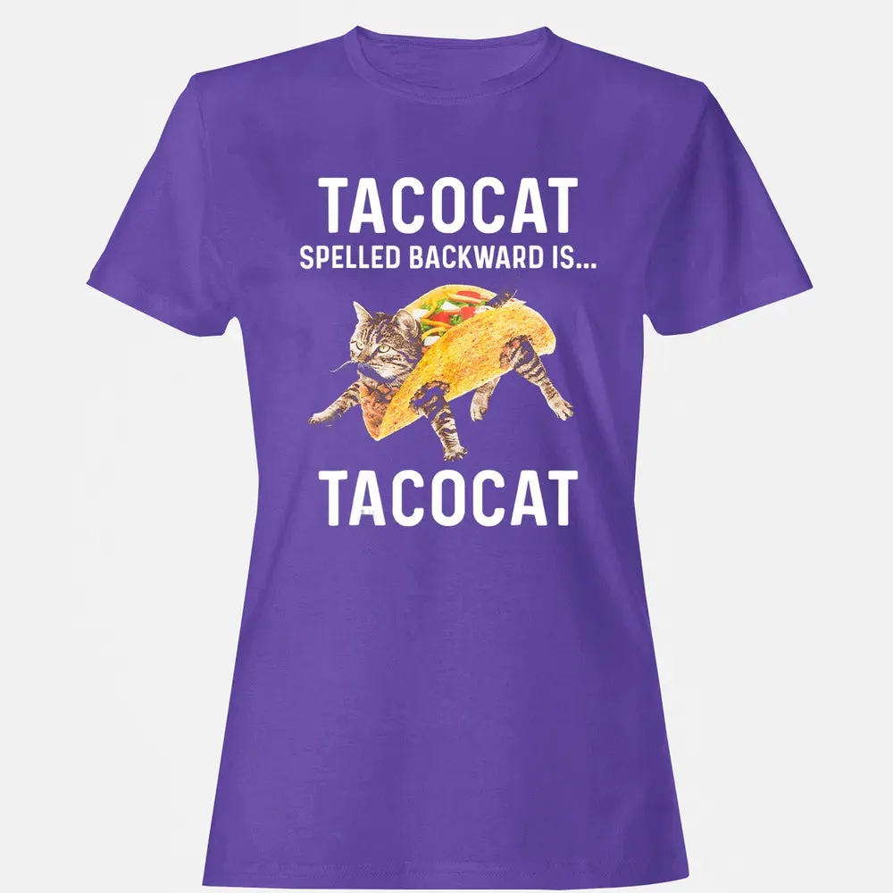 Tacocat Spelled Backward Is Tacocat   Love Cat And Taco Women's T-shirt - 12