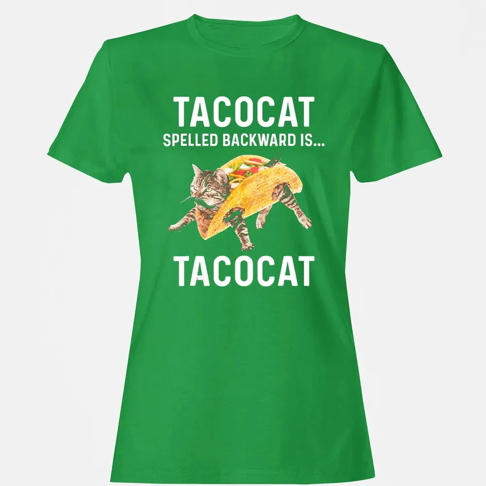 Tacocat Spelled Backward Is Tacocat   Love Cat And Taco Women's T-shirt - 7