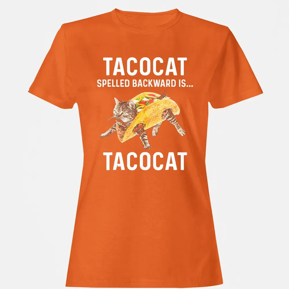 Tacocat Spelled Backward Is Tacocat   Love Cat And Taco Women's T-shirt - 11