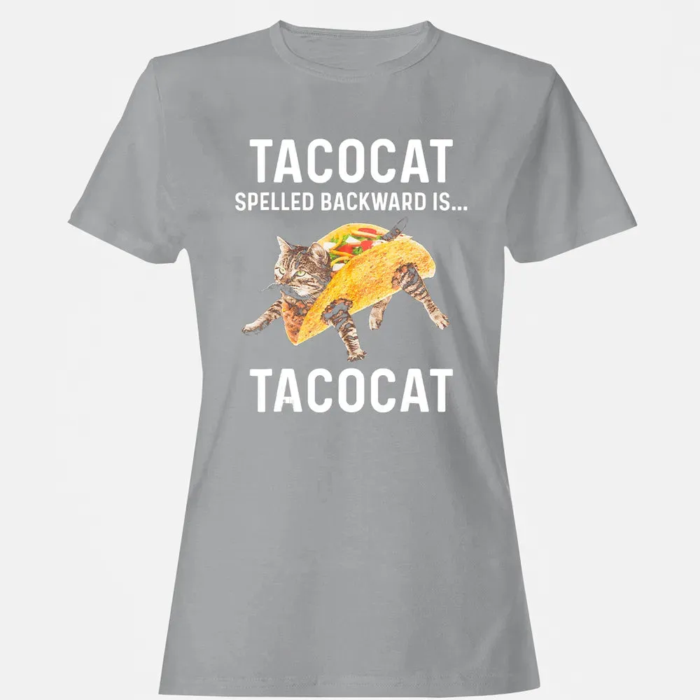 Tacocat Spelled Backward Is Tacocat   Love Cat And Taco Women's T-shirt - 15