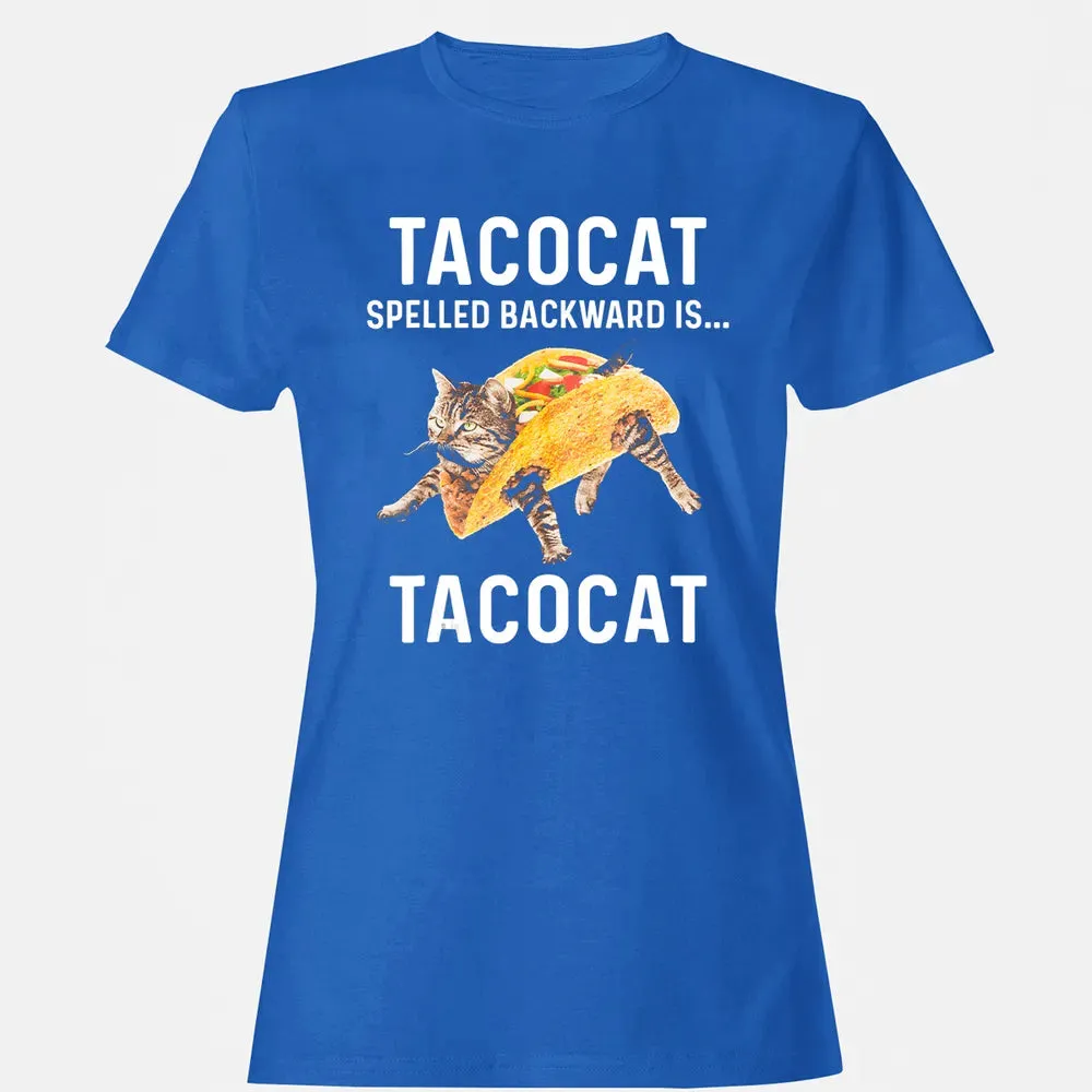 Tacocat Spelled Backward Is Tacocat   Love Cat And Taco Women's T-shirt - 14