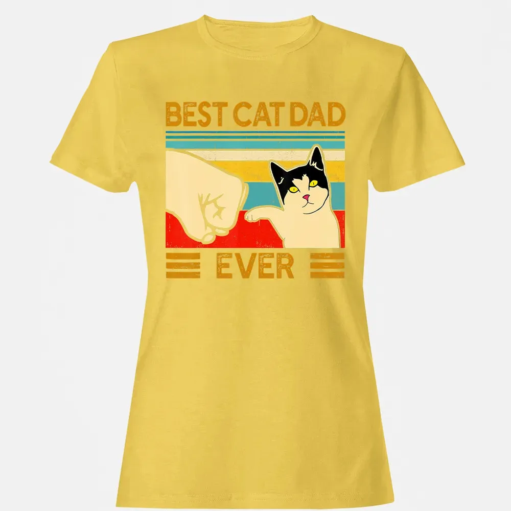Best Cat Dad Ever  Funny Cat Daddy Father Day Gift Women's T-shirt - 4