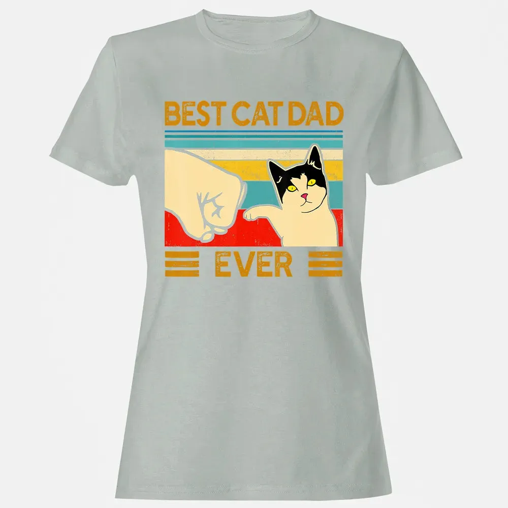 Best Cat Dad Ever  Funny Cat Daddy Father Day Gift Women's T-shirt - 2